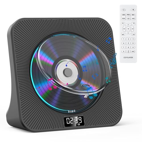デスクCDプレーヤー Bluetooth受信/送信 スピーカー内蔵 CDラジカセ CD/Bluetooth/FM/LINEモード対応 USB再生 A-Bリピート再生 CDプレイヤー 音楽鑑賞/語学学習/お年寄り PSE認証済み 日本語説明書付 7310ffaf