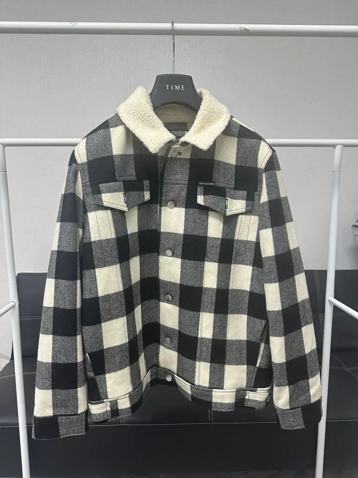 サイズ 100) Calvin Klein Jeans CHECK シープスキン KARA ジャケット