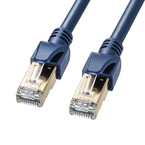 サンワサプライ カテゴリ6A SFTPハンダ産業用LANケーブル（ネイビーブルー・2m） KB-HS6A-02NVt