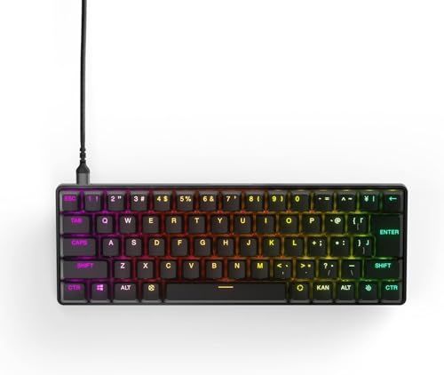 【限定壁紙付き】SteelSeries ラピッドトリガー 搭載 ゲーミングキーボード ミニサイズ Apex Pro Mini JP 有線 日本語配列 OmniPointスイッチ 2-in-1アクションキー 搭載 64825 ブラックma 9bd247a6