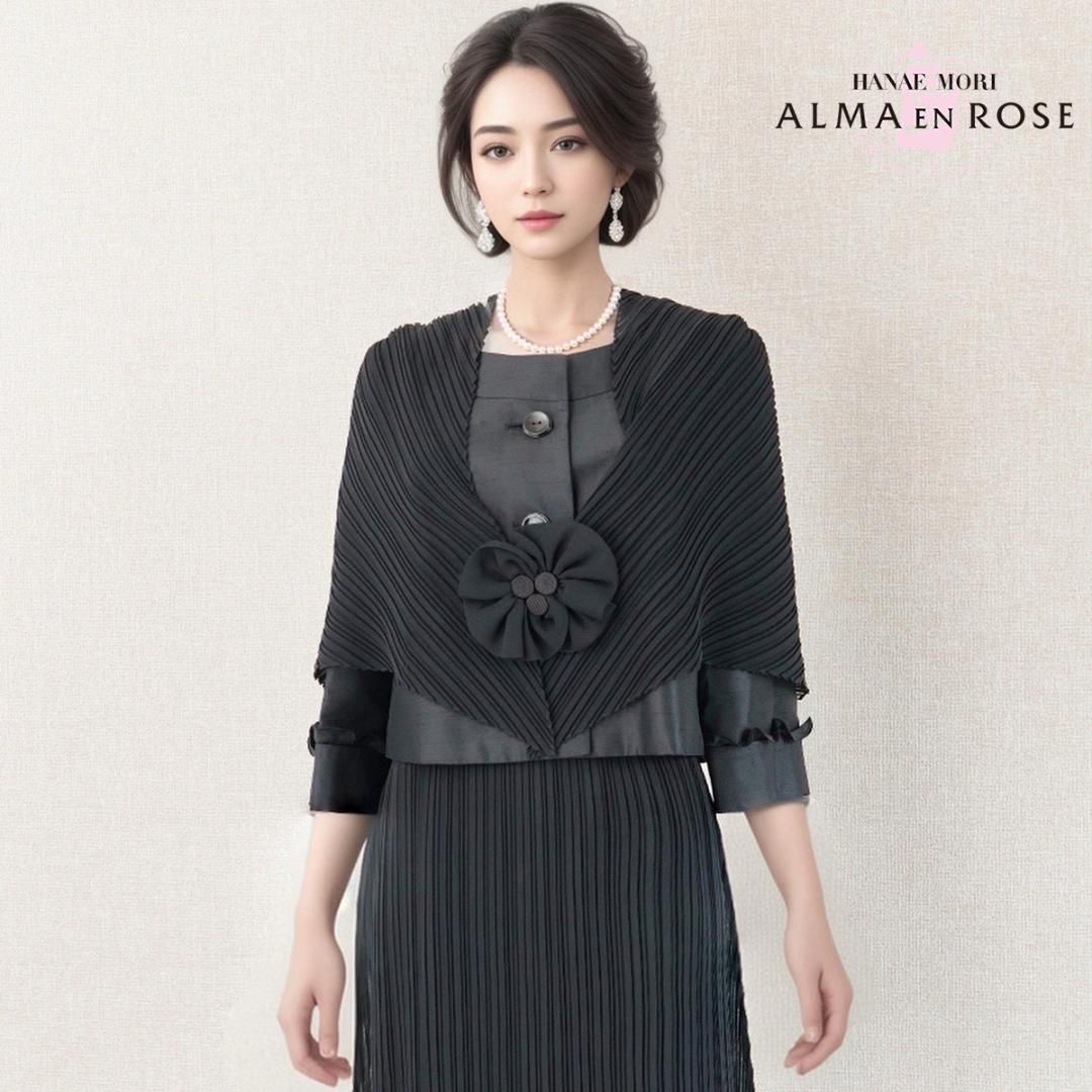 ◎当日発送可能【美品】森英恵　アルマ・アン・ローズ　セレモニー　M　ブラック