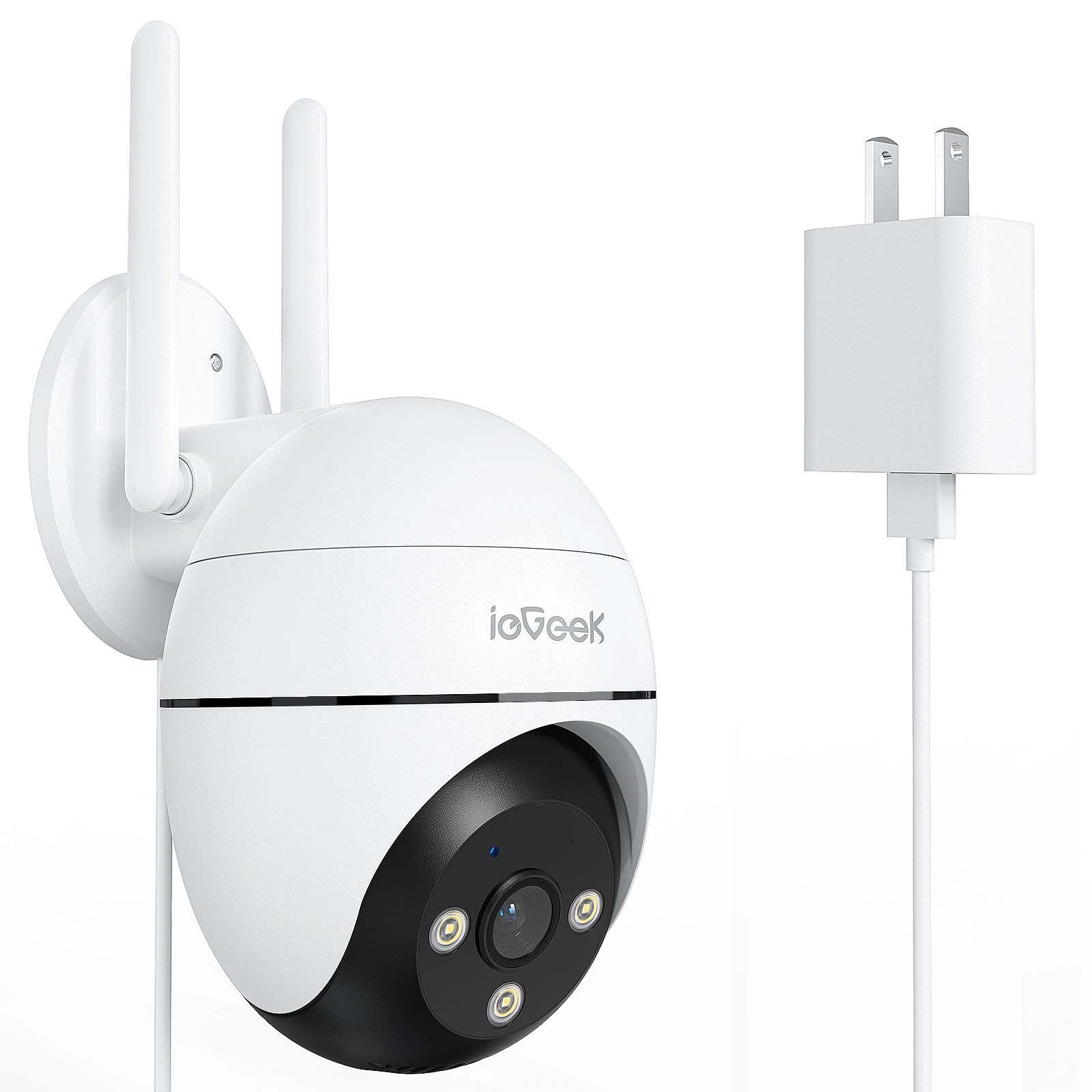 【5MP超高画素・自動追跡・2.4と5GhzWiFi対応】ieGeek 防犯カメラ 屋外 監視カメラ 屋外 500万画素 防犯カメラ ワイヤレス 屋外 家庭用 360°パン/チルト 人体検知 自動追跡 屋外防犯カメラ 電源コード式 カラー夜間 aa700d49