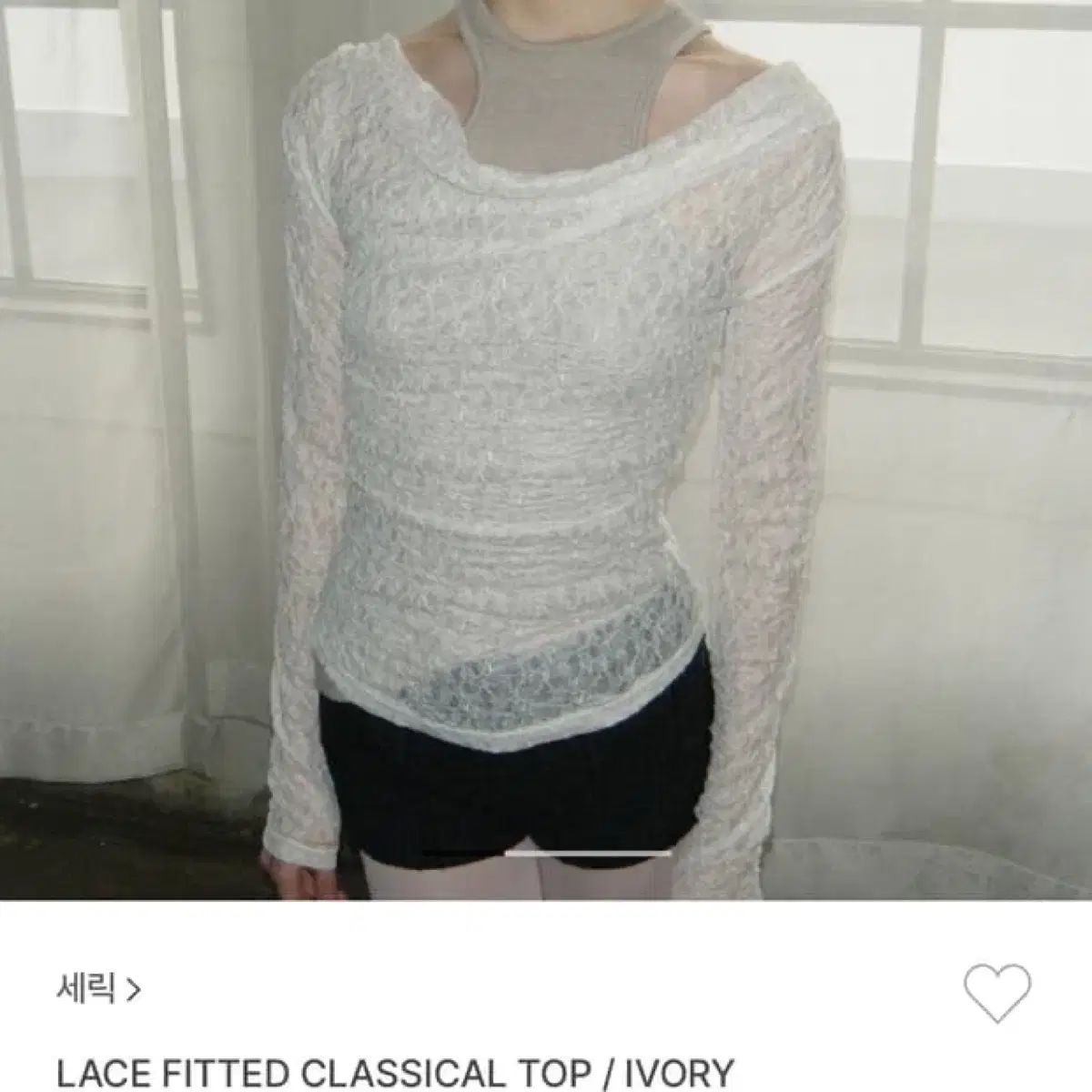 セリック lace fitted トップス