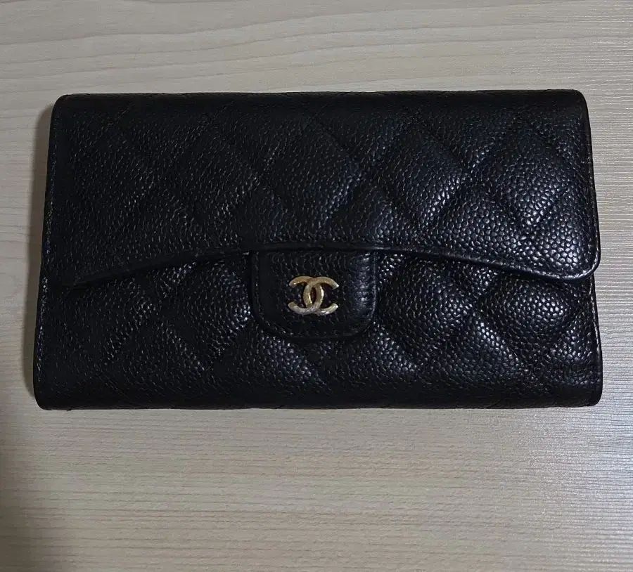 CHANEL キャビア ブラック 長財布