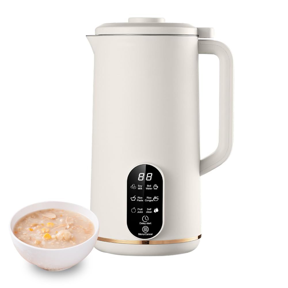 「12H予約・304ステンレス」 MACOLAUDER 豆乳メーカー 熱650ml/冷800ml ホット＆コールド兼用 豆乳・離乳食・ジュース・お湯・お粥・洗浄 乾燥豆 ミキサー ジューサー 電動 豆乳機 全自動 残滓がない 2-3人用 自動 a8991fa5