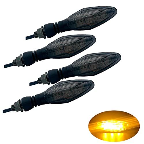 MGM ターンシグナル Eマーク認証 車検対応 4個 セット バイク用 汎用 LED 高輝度 ウインカー 12V (スモーク/４個, モデル2)送料無料 78b6a026