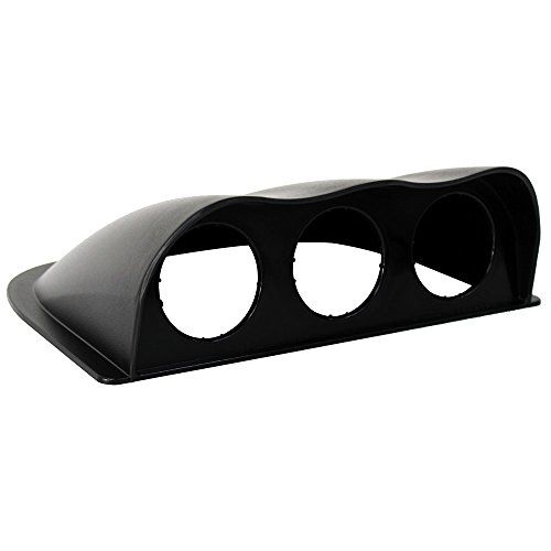 オートゲージ オプションパーツ 並列3連メーターフード 52mm用 52Ф 追加メーター 汎用タイプ 黒/ブラック送料無料 922928d0