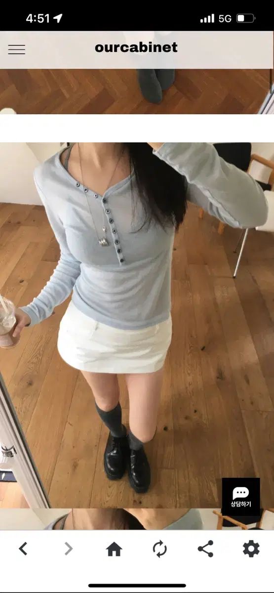 our cabinet ボタンTシャツ 出品
