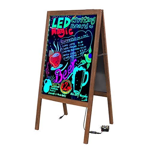 Susire 立て看板 スタンド led 電光掲示板 屋外 a型看板 ウェルカムボード 黒板 ブラックボード メニューボード 電飾看板 ネオン看板ma 92e68e41