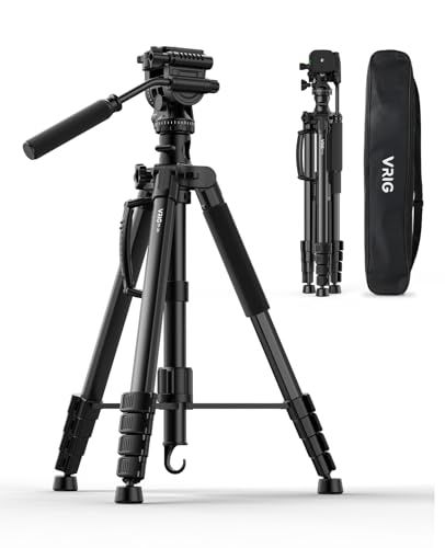 VRIG カメラ 三脚 195cm ビデオ三脚 一脚 一眼レフ 三脚 アルミ製 3Way雲台 取外し可能 水平中心軸付き 俯瞰撮影 一眼レフ/デジカメ/望遠鏡/プロジェクターなど対応 最大荷重8kg TP-34t