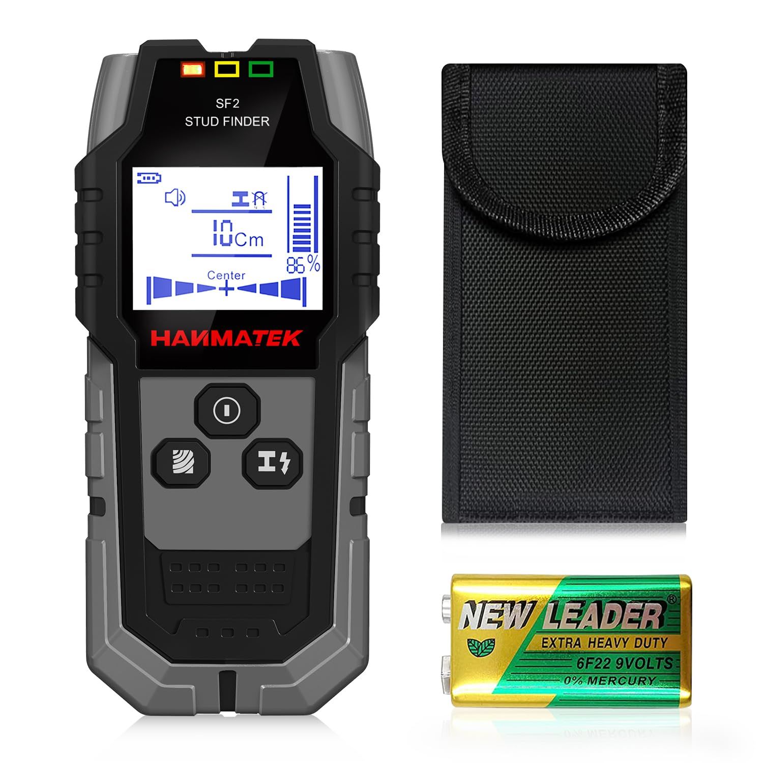 HANMATEK Foundation Search Ground Sensor Foundation Checker Wall Back Sensor Depth Distance Display 5 in 1 Upgrade Timber Precision Mode Double Headed Bolt Search Tool, Metal Center Edge, Double Headed Bolt, AC Wire, Wall Pipe Positioner (SF2) kk 1461052a