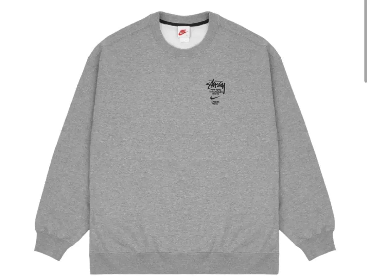 ナイキ x ステューシー スウェット ヘザー グレー L (NIKE×ステューシー)