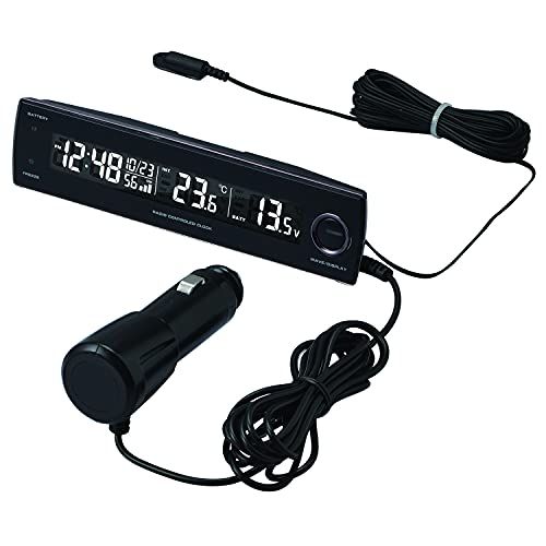 セイワ(SEIWA) 車内用品 デジタル時計 電圧サーモ電波クロック WA81 電波 ブルーLEDバックライトas 6d05aa2b