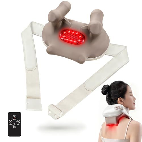 【2026新登場】ネックケア 首 リラクゼーション器温熱 首から肩まで広範囲カバー コードレス 軽量 静音 リモコン＆本体操作 4種類のモード 3段階の強度調整 10分間タイマー機能 男女兼用 父の日 母の日 誕生日プレゼント 敬老の日 記念日 ギフトma