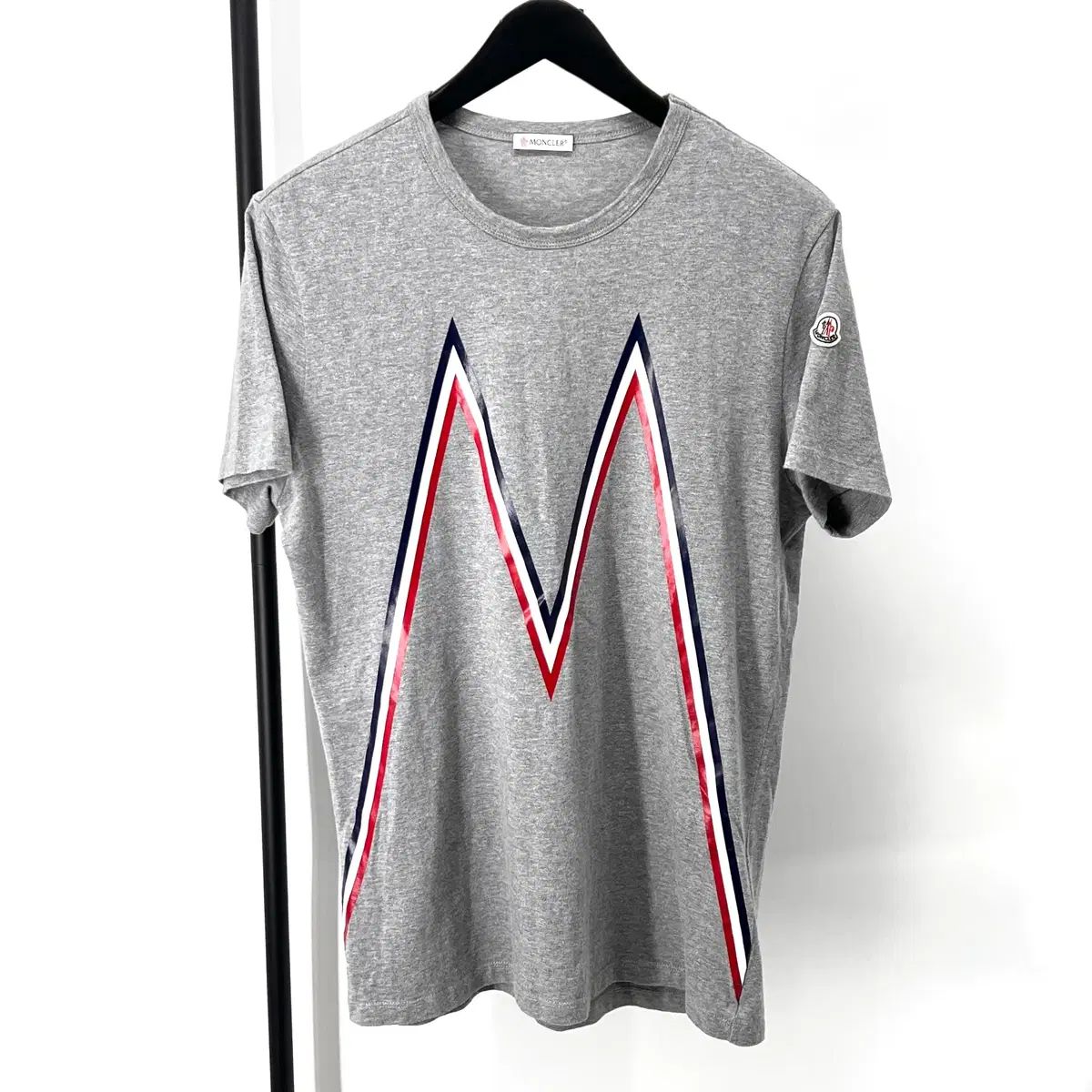 Lサイズ MONCLER モンクレール ロゴ 半袖 Tシャツ グレー