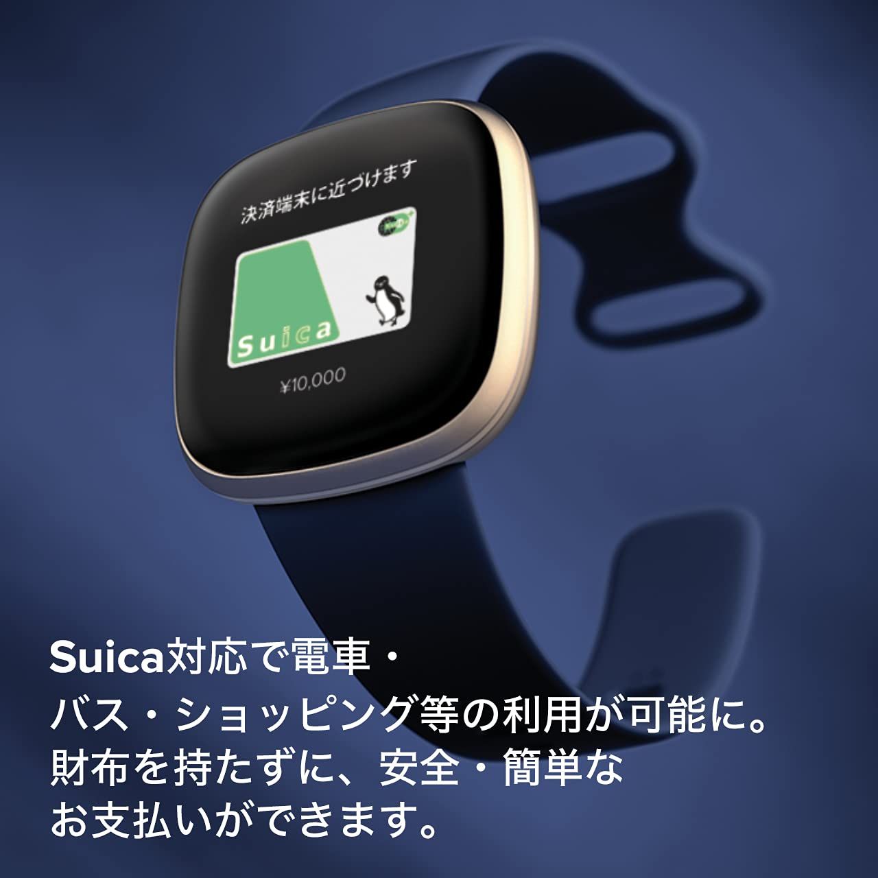 Fitbit Versa3 Alexa搭載/GPS搭載 スマートウォッチ Black ブラック L/S サイズ [日本正規品] [ブラック]｜詳細画像