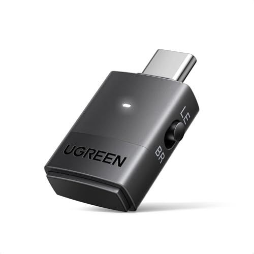 UGREEN USB-C Bluetoothアダプター（PS5、ゲーム機、PC対応）Bluetooth 6.0トランスミッター（LE Audio、aptX Adaptive/HD/aptX/SBC対応）ワイヤレスヘッドホンやスピーカー向けのデ e90c0cca