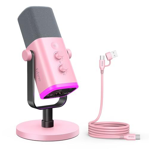 FIFINE USB/XLRスタンドアロンマイク 単一指向性 ダイナミックマイク PC/PS4/PS5対応 ミュートボタン RGBライティング 音量調節 ヘッドフォン端子付き オーディオミキサー対応可能 ポッドキャスト テレワーク ストリーマ 00e23a72 9,471円