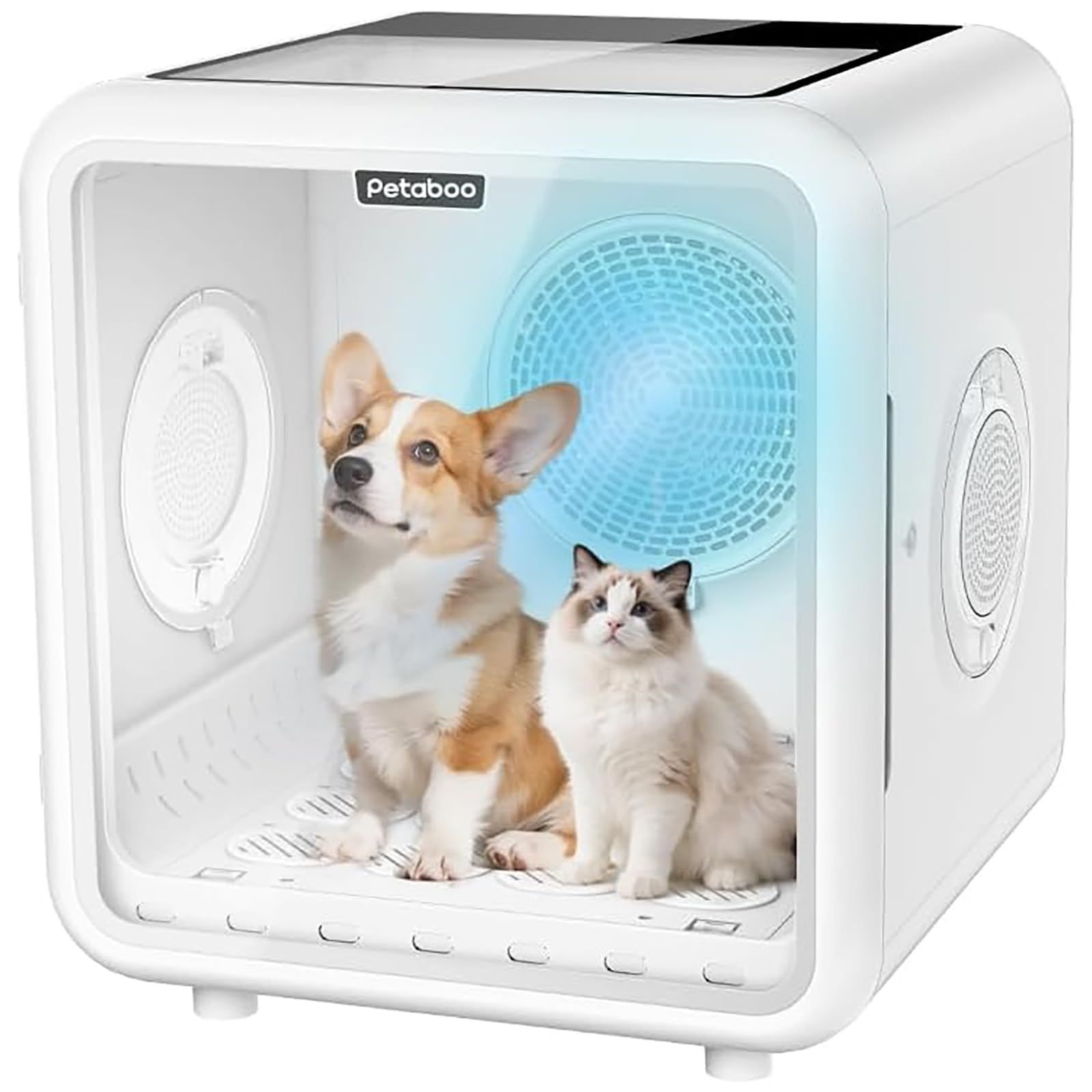 ペット乾燥機 Petaboo ペットドライヤー【72L大容量 ドア取り外し可瞬間でペット八ウスに】ドライヤーハウス 猫 ドライヤー ペットドライルーム 狗 犬 乾燥機 ペットドライヤーボックス ドライハウス お風呂後 自動速乾 毛が飛び散らな 306ddb30