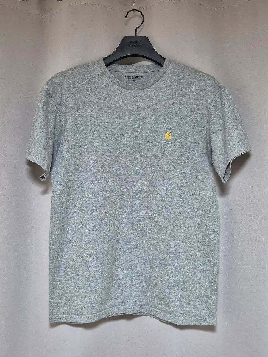 CARHARTT WIP(カーハートダブリューアイピー) CHASE(チェイス) ロゴ刺繍 Tシャツ グレーヘザー M