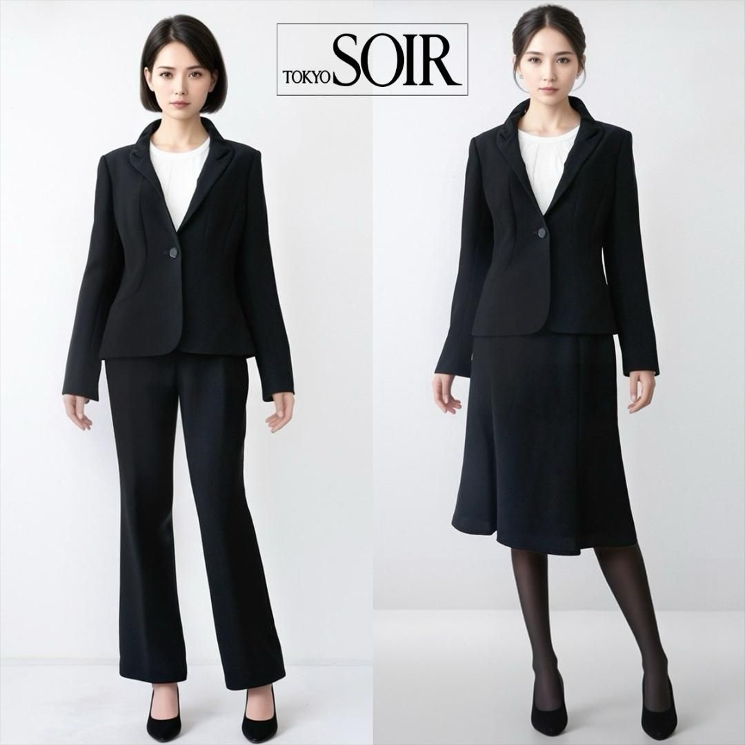 ?当日発送可能【美品】東京ソワール　高級礼服　3点セット　7号　パンツスーツ