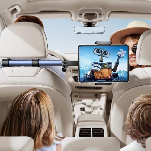 【2025新型・業界最長伸縮アーム】TRYONE タブレット ホルダー 後部座席 車載ホルダー ヘッドレストホルダー 後席 真ん中 伸縮アームスタンド スマホ ホルダー 車載タブレットホルダー バーの適用幅範囲3.5cm~31.5cm 後部座 2d35db7b