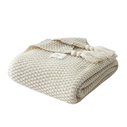 【新品】掛け毛布 大判 防寒 かわいい ひざ掛け プレゼント 通年使用 暖かい 肩掛け 防寒 フリンジ付き (ベージュ, 170 x 130 cm) 670c559a