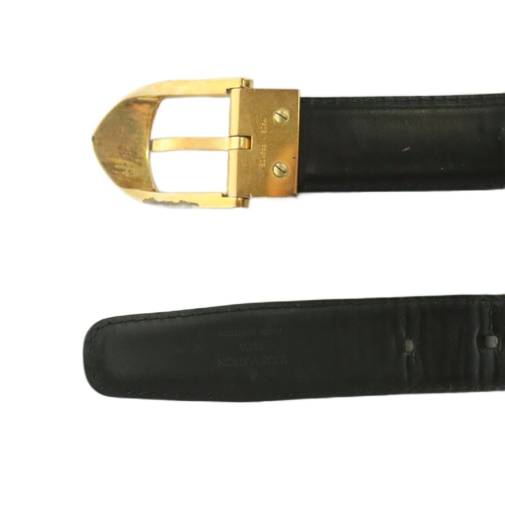 ルイヴィトン ベルト エピ レザー バックル 110/44 ブラック 黒 ルイヴィトン LOUIS VUITTON ベルト エピ レザー バックル 110/44