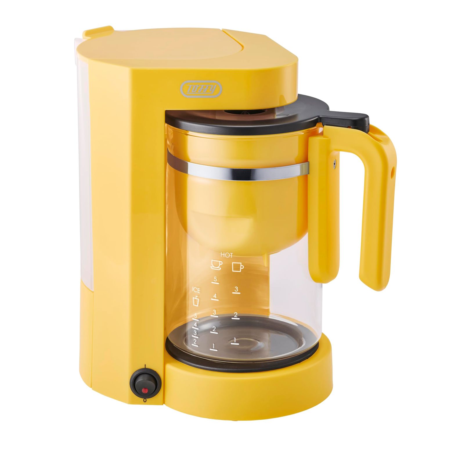 【Toffy/トフィー】 Tea&Coffeeメーカー K-HCM1 お茶/コーヒー兼用 着脱式水タンク ティーストレーナー コーヒーメーカー 保温機能 ビビッドカラー コンパクト カナリアイエローt