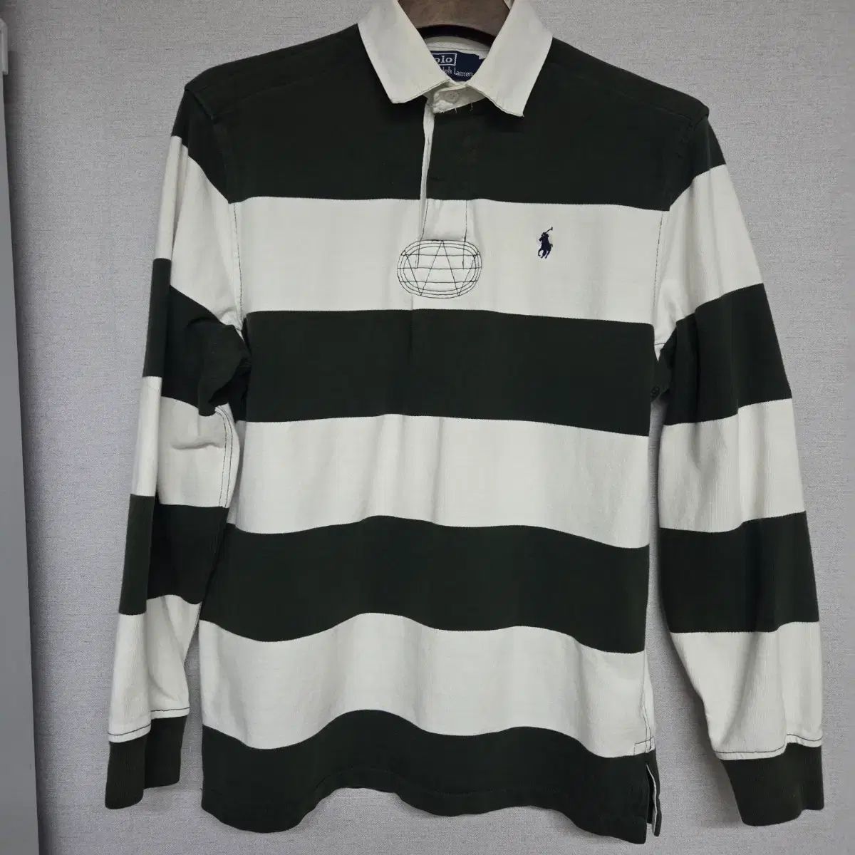 ポロ ラルフローレン Classic ストライプ ラグビー シャツ ( M/韓国国内100-105)