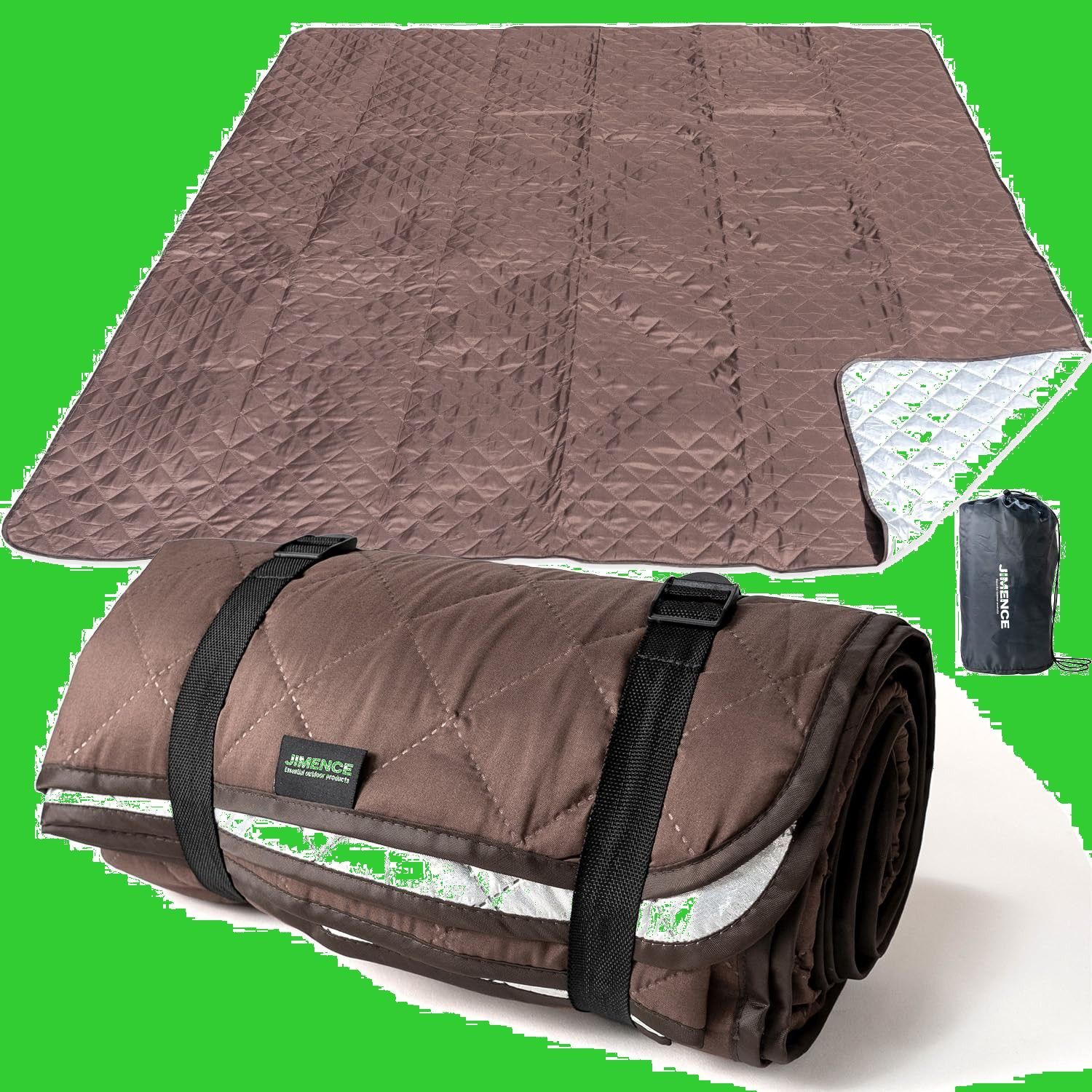 Waterproof inner sheet, tent mat, aluminum vapor deposition, thick leisure seat with storage bag, 200 x 200 cm, JIMENCE (Siemens)