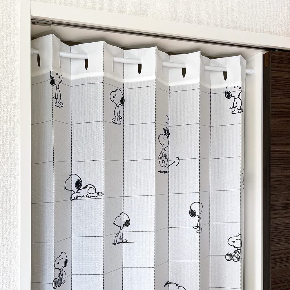 のれん工房 スヌーピー グッズ アコーディオンカーテン パタパタカーテン 間仕切り カーテン シンプル SNOOPY PEANUTS 幅96×丈200cm ランダム 93889ma