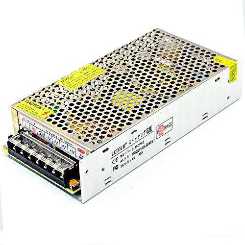 LETOUR スイッチング電源 直流安定化電源 AC DC 電源変換5V 30A 150W 110V/220V 電圧変換器 過負荷 電圧遮断 安全保護回路 放熱ファン付き AC DCコンバーター 電源装置LEDライト/発光ログ/通信装置/家電 ef62c470