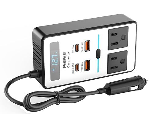 300W 車載電源インバーター DC 12 v ? 110 v AC,シガーライターアダプタープラグ [65W USB-C]/急速充電器 24W/マルチ電圧表示付きノートパソコン(沖縄・離島の方発送不可）) 6ec757d3