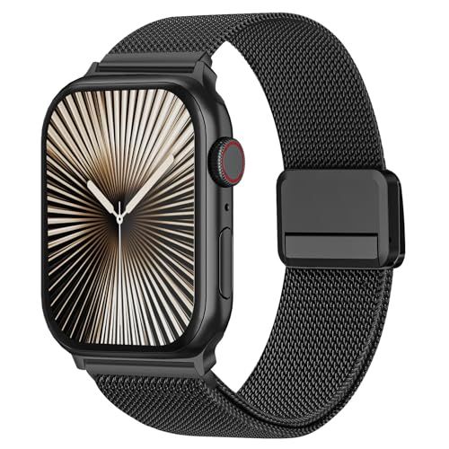 Puptoya 純チタン製 アップルウォッチ用バンド SE3 Series 11 10 9 8 7 6 5 4 Ultra 3/2/1 対応 Apple Watch メタル ベルト 49mm 46mm 45mm 44mm, 30g 超軽量 通気性 メッシュ t