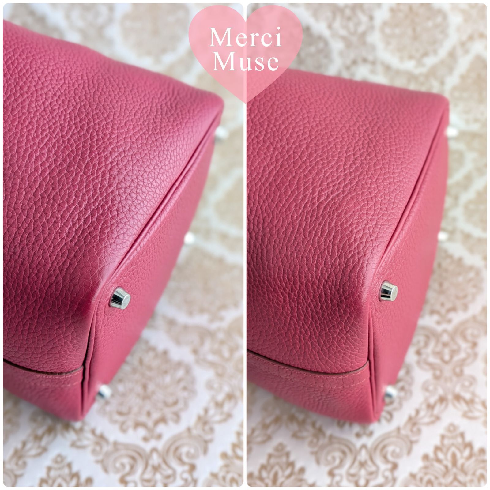 ❤お得なお品❤ピコタンロックPM18 ルビーxシルバー金具 エルメス □R