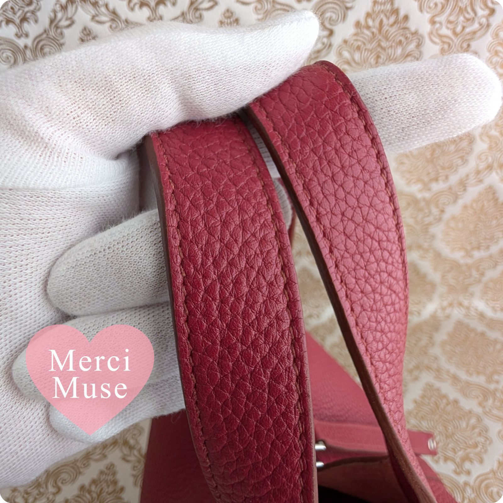 ❤お得なお品❤ピコタンロックPM18 ルビー シルバー金具 エルメス □R刻印 ❤お得なお品❤ピコタンロックPM18 ルビーxシルバー金具 エルメス □R