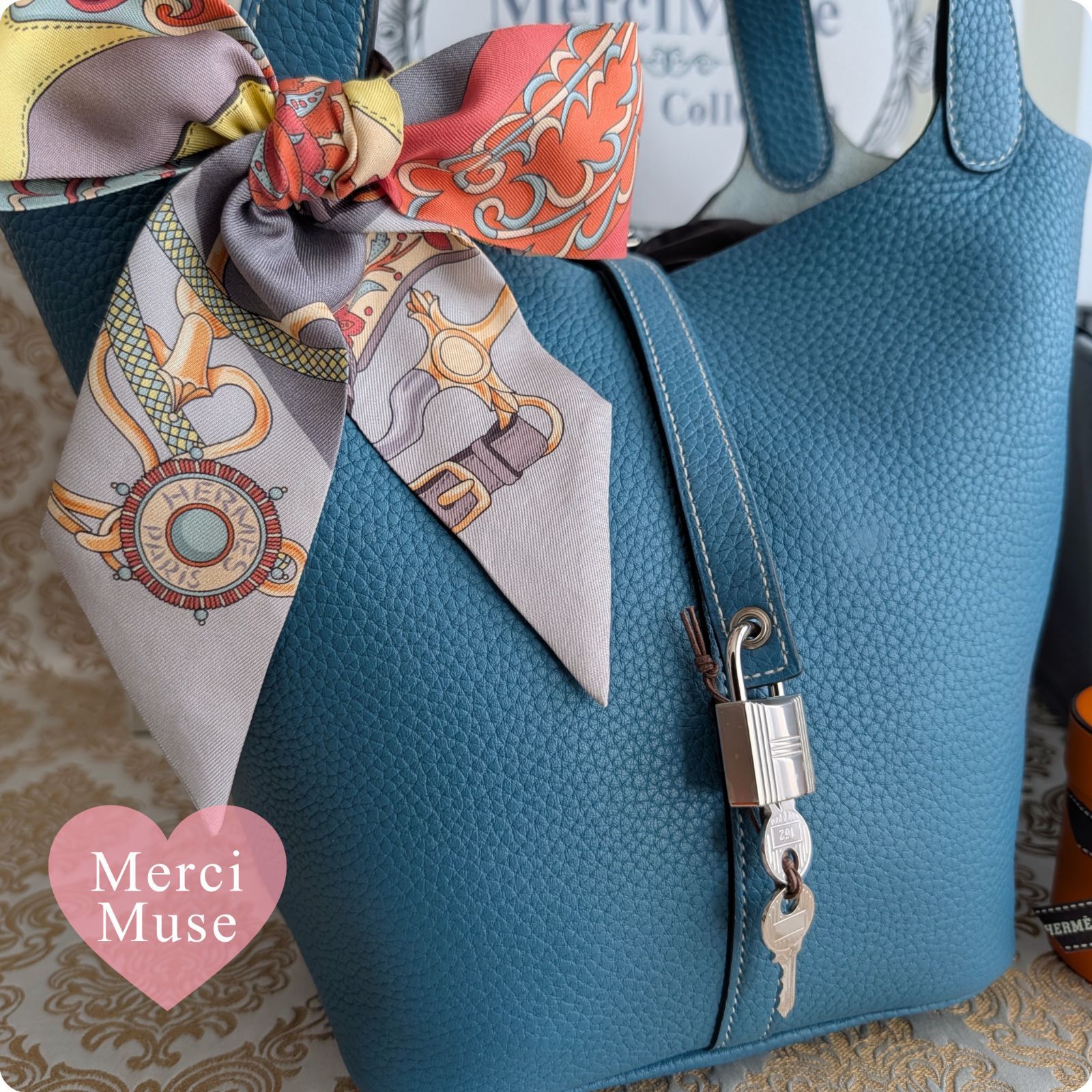 ❤お得なお品❤ピコタンロックMM22 ブルージーンxシルバー金具