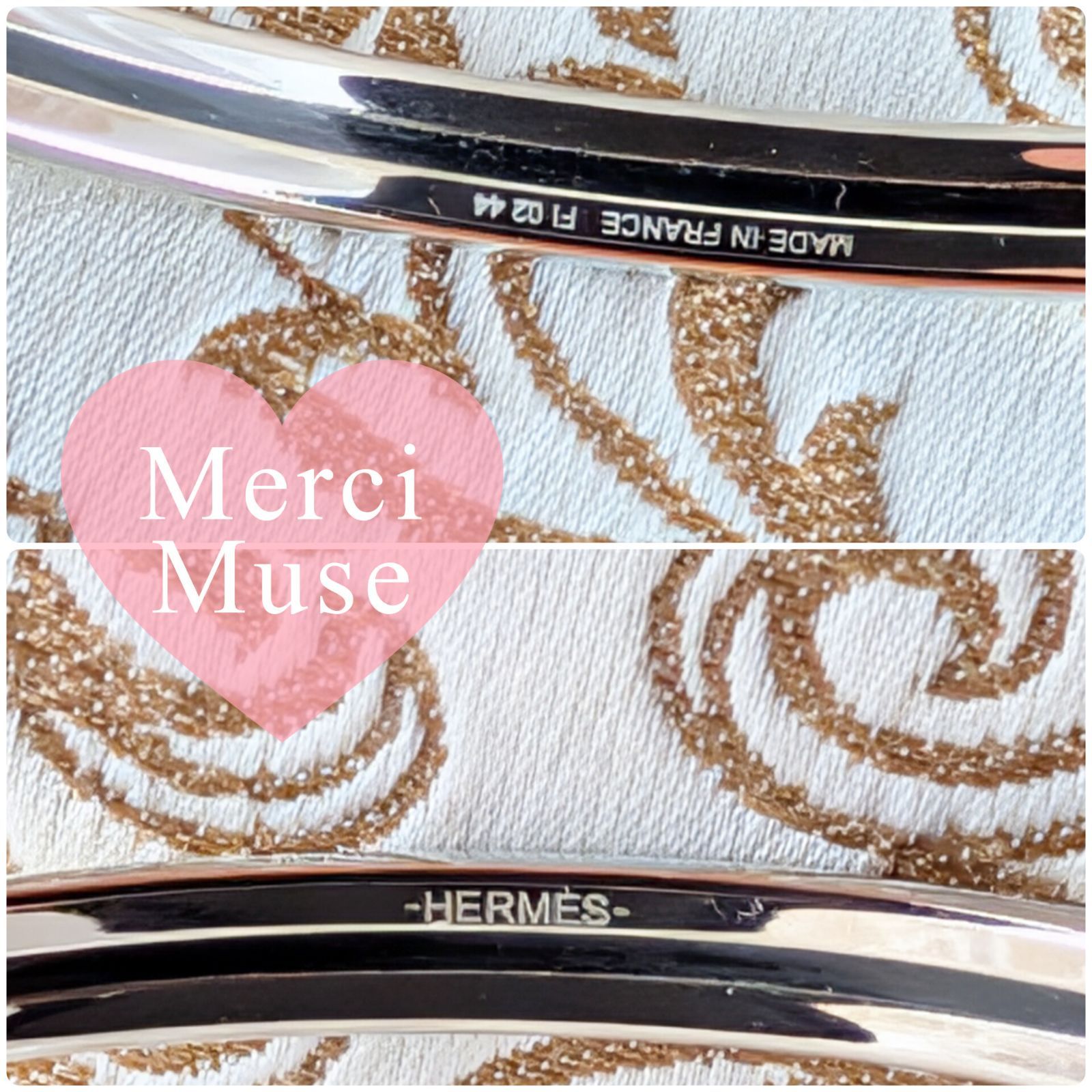 ❤お得なお品❤エナメルブレスレット ユニ ベージュｘシルバー金具 エルメス ❤お得なお品❤エナメルブレスレット ユニ ライトイエローxシルバー