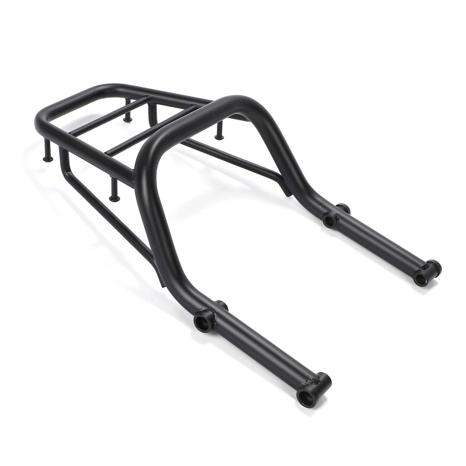 ホンダ対応 GROM グロム JC92 専用 リアキャリア 荷台 ラゲッジラック 積載アップ ツーリング/通勤/キャンプに 取付穴対応 ボックス/バッグ固定用 バイク用 キャリア (ブラック) [ブラック]
