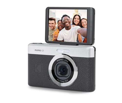 KODAK Pixpro C1 ? 超コンパクトデジタルカメラ| 13MP BSI CMOS、4倍ズーム、2.8インチLCDスクリーン、LEDフラッシュ、内蔵バッテリー ? ブラックwb e1d86381