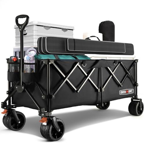 Overmont キャリーワゴン 特大容量300L アウトドアワゴン 耐荷重200kg ベアリング付き 荷室加長 キャリーカート キャンプカート 長物対応 大型タイヤ ブレーキ付き 折りたたみ キャンプ用品 荷物運び 大型 キャンプ・釣り・ビ 9a23a94a Overmont キャリーワゴン 特大容量300L アウトドアワゴン 耐荷重200kg ベアリング付き 荷室加長 キャリーカート キャンプカート 長物対応 大型タイヤ ブレーキ付き 折りたたみ キャンプ用品 荷物運び 大型 キャンプ・釣り・ビ 9a23a94a