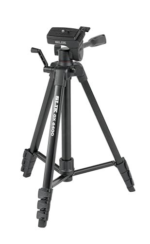 Slick SLIK Aluminum Tripod GX 6400 4 Stage Telescopic Type Total Height 154 cm Lever Lock 3-Way Head Quick Shoe Compatible with SLR/Mirrorless/Action Camera/Video Camera 216835 Free Shipping f900514c