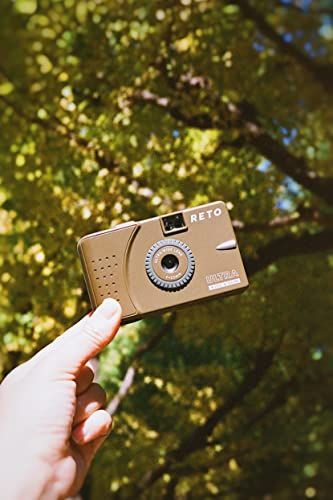 RETO Ultra Wide & Slim 35mm 再利用可能な昼光フィルムカメラ - 22mm 広角レンズ、フォーカスフリー、軽量、使いやすい (オリーブ)送料無料 c47500ee