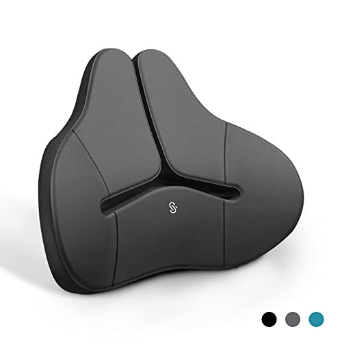 Meikaso 腰クッション ランバーサポート ファッション背もたれ カークッション ウェストクッション 着座 アップグレード ハイエンド 運転 腰楽 低反発 枕 通気性 人間工学 腰サポート 車用品 オフィスチェア用品 (ブラック)送料無料 e5907380