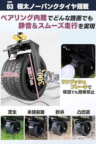 Yuumo+ キャリーワゴン 【大容量280L|耐荷重250kg】 アウトドア キャンプ ワゴン 長物対応 リアゲート 極太17cmタイヤ ワンタッチ折りたたみ式 スリム収納 600D生地 ボトルポケット付き キャンプ・BBQ・釣り・レジャー 69d11daa