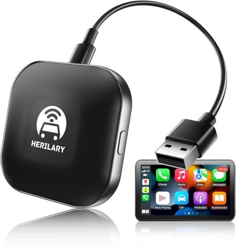 kuayvan ワイヤレスCarPlay/Android Auto アダプター CarPlay＆AndroidAutoをワイヤレス化 純正な有線CarPlay/Android Auto搭載する車専用 Bluetooth/音楽/多言語対応 ワイ 1a5a5e2a