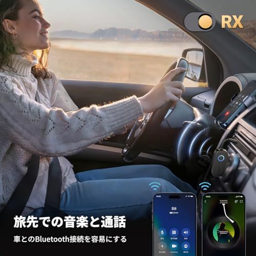 UGREEN トランスミッター＆ レシーバー Bluetooth5.3 2-in-1 ワイヤレス 飛行機/車載/テレビ/ホーム 送信機&受信機 Airpods/ヘッドフォン用 デュアルペア、 Bluetooth 3.5mmAux オーディオト ca180e92