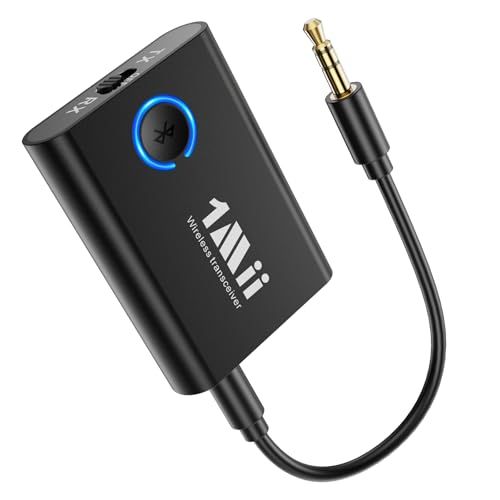 1Mii Bluetooth 5.3トランスミッター テレビ ブルートゥース レシーバー オーディオ 送信機 受信機 直感的な操作で2台同時接続 aptX Adaptive/aptX LL 低遅延/aptX HD/AAC AUX イヤホンジャ 1c300c04
