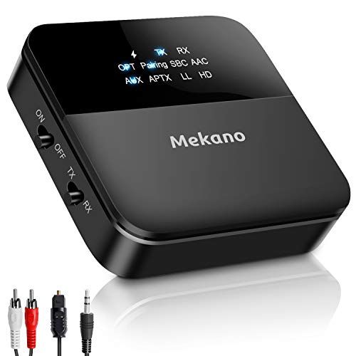 【光デジタル対応】Bluetooth トランスミッター レシーバー テレビ対応 一台二役 Bluetooth 5.0 送信機 受信機 2台同時接続 ブルートゥース トランスミッター aptx-LL apt-X HD対応 22時間連続作動(MA 14cb338b